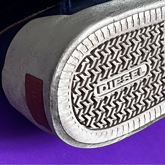 Diesel | Shoes | Diesel Dstring Plus Navy Blue Leather High Top Sneaker ...